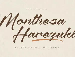 Monthesa Harezuki DEMO VERSION font