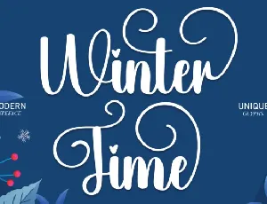 Winter Time Script font