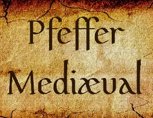 Pfeffer MediÃ¦val font