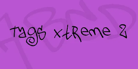 Tags Xtreme 2 font