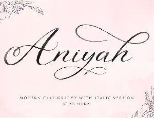 Aniyah Calligraphy font