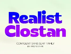 Realist Clostan font