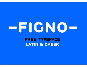 Figno Free Sans Serif Typeface font