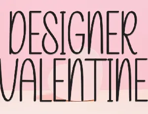 Designer Valentine Display font