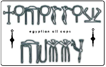 Egyptian All Caps font