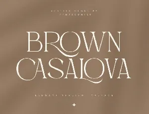 Brown CasalovaDemo font