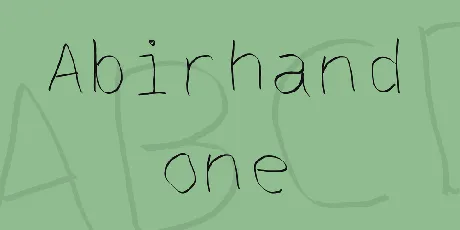 Abirhand one font