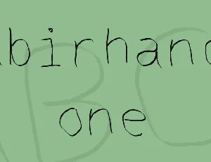 Abirhand one font