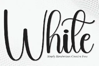 White Script Handwritten font