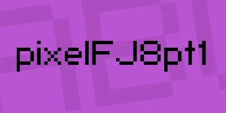 pixelFJ8pt1 font