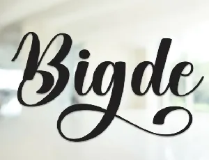 Bigde Script font