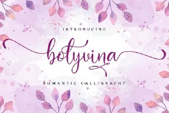 Bolyvina Calligraphy font