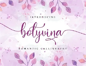 Bolyvina Calligraphy font