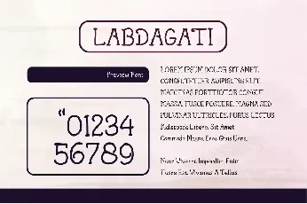 Labdagati font