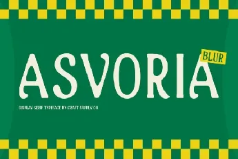 Asvoria Blur font