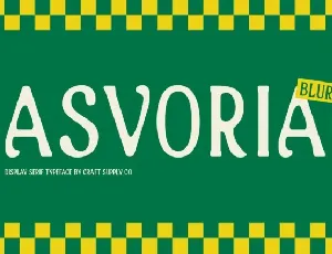 Asvoria Blur font