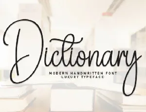 Dictionary Calligraphy font