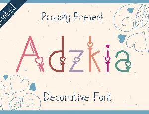 Adzkia 20 font