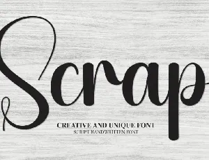 Scrap Script font