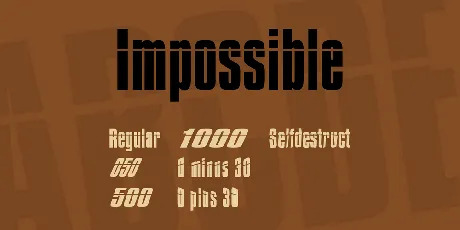 Impossible font