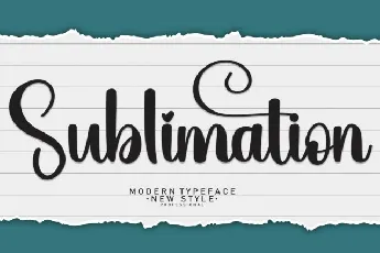 Sublimation Calligraphy font