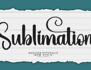 Sublimation Calligraphy font