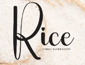 Rice Script font