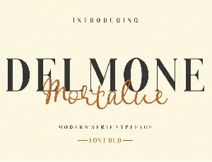 Delmone & Mortalue font