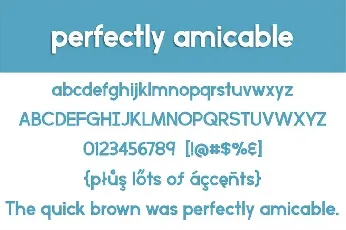 Perfectly Amicable font