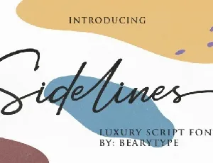 Sidelines Luxury Script font