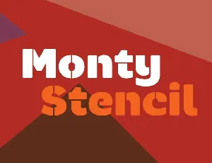 Monty Stencil font