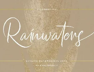 Rainwaters Demo font