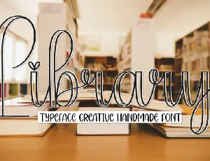 Library Script Typeface font