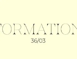 Formation Serif font