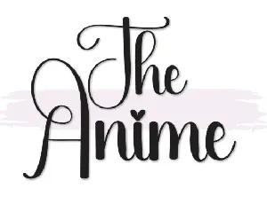 The Anime Script font