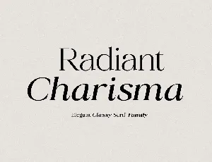 Radiant Charisma font