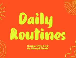 Daily Routines font