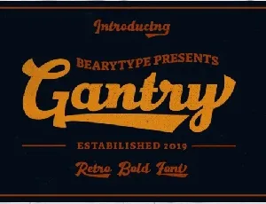 Gantry Retro Bold font