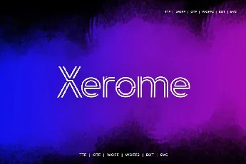 Xerome Display Typeface With Webfont