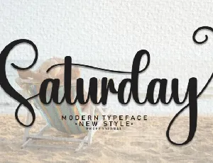 Saturday Script Typeface font