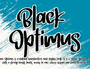 Black Optimus - Personal Use font