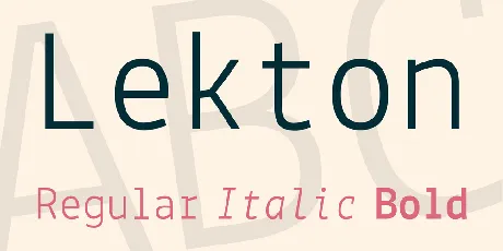 Lekton font