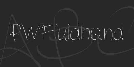 PWFluidhand font