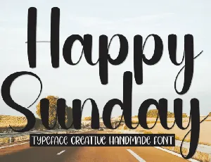 Happy Sunday Script font