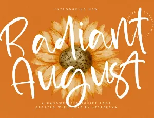 Radiant August font