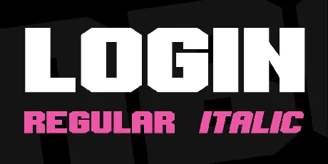 Login font