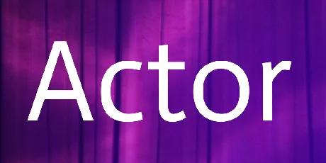 Actor font