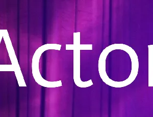 Actor font