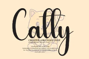 Catty Script font