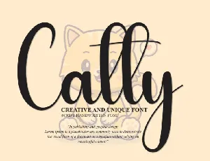 Catty Script font